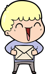 cartoon happy man