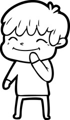 cartoon happy boy