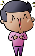 cartoon happy man