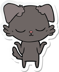 Obraz premium sticker of a cute cartoon dog