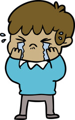 cartoon boy crying