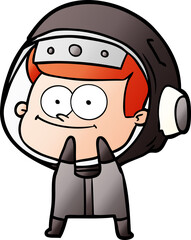 happy astronaut cartoon © lineartestpilot