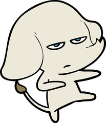 annoyed cartoon elephant