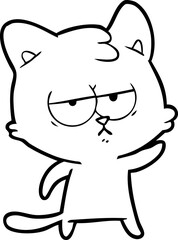 bored cartoon cat