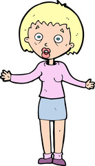 cartoon woman making excuses