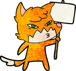 clever cartoon fox