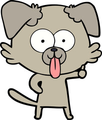 cartoon dog with tongue sticking out