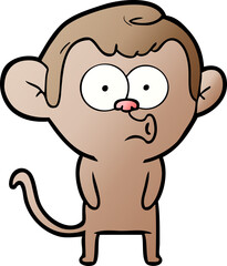 cartoon hooting monkey