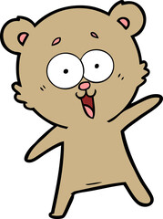 Fototapeta premium laughing teddy bear cartoon