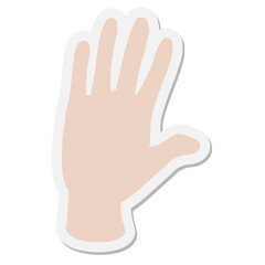 waving hand sticker