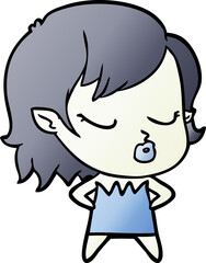 cute cartoon vampire girl