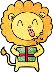 happy cartoon lion