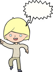 cartoon man pointing with speech bubble