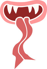 cartoon doodle halloween mouth