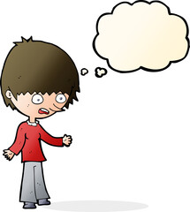 cartoon stressed out woman with thought bubble