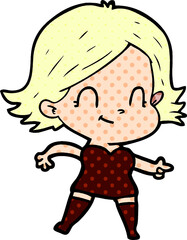 cartoon friendly girl