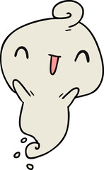 cartoon illustration kawaii cute dead ghost