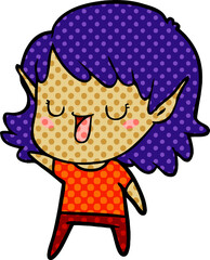 cartoon elf girl