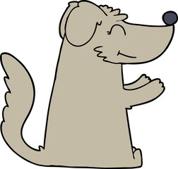happy cartoon dog