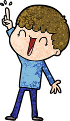 cartoon man with great idea