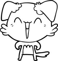 happy little dog cartoon