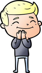 Obraz premium happy cartoon man