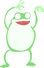 cartoon doodle frog
