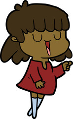 cartoon woman laughing