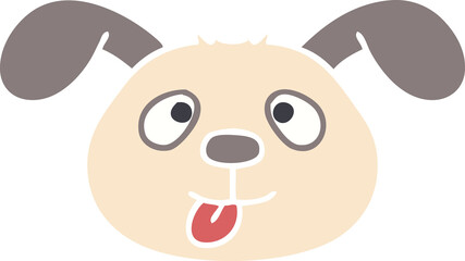 hand drawn quirky cartoon dog face