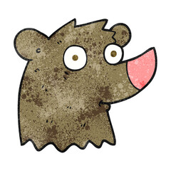 freehand textured cartoon bear