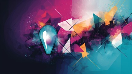 peinture abstraite et symbolique, illustration ia générative