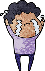 cartoon man crying