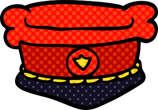 cartoon doodle fire chiefs hat