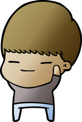 cartoon smug boy