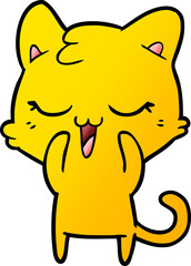 happy cartoon cat