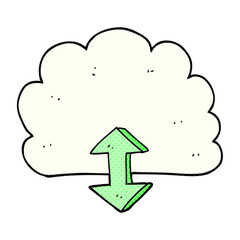 freehand drawn cartoon digital cloud