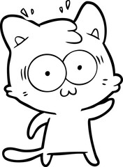 cartoon surprised cat
