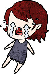 cartoon crying vampire girl