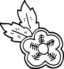 line drawing cartoon rose tattoo symbol