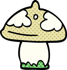 cartoon doodle mushroom