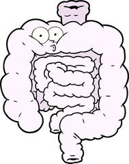 cartoon surprised intestines