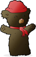 cartoon cute black bear