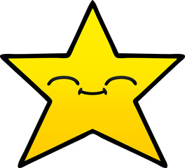 gradient shaded cartoon of a gold star