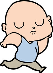 cartoon bald man