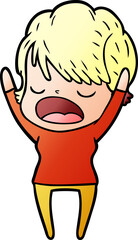 cartoon woman talking