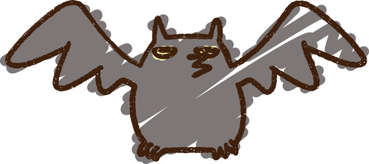 Bat Chalk Drawing