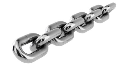 Obraz premium chain links isolated on white
