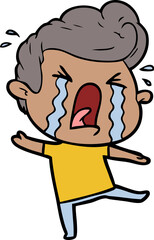 cartoon crying man