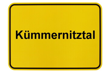 Illustration eines Ortsschildes der Gemeinde Kümmernitztal in Brandenburg