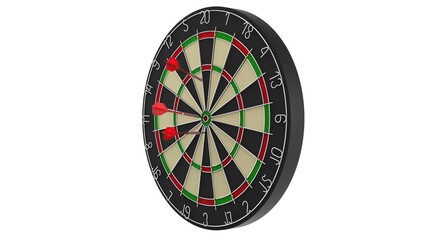 darts on white background